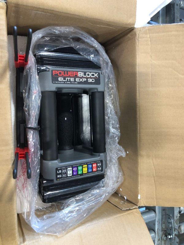 Photo 1 of ** PARTIAL SET ONLY 1 **** PowerBlock Elite EXP Adjustable Dumbbells, Sold in Pairs, Stage 1, 5-50 lb. Dumbbells, Durable Steel Build, Innovative Workout Equipment, All-in-One Dumbbells, Expandable with Expansion Kits