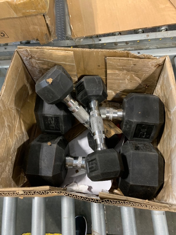 Photo 1 of ***NO RACK*** CAP Barbell Rubber Coated Dumbbell Weight Set with Vertical Rack 100 lb