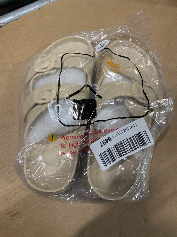 Photo 1 of ** SOLD AS IS NO REFUND/RETURN** SEE COMMENT!
KIDMI Women's Comfortable EVA Sandals with Medium Arch Support, Adjustable Buckle Summer Beach Slide Sandal, Khaki EU 38