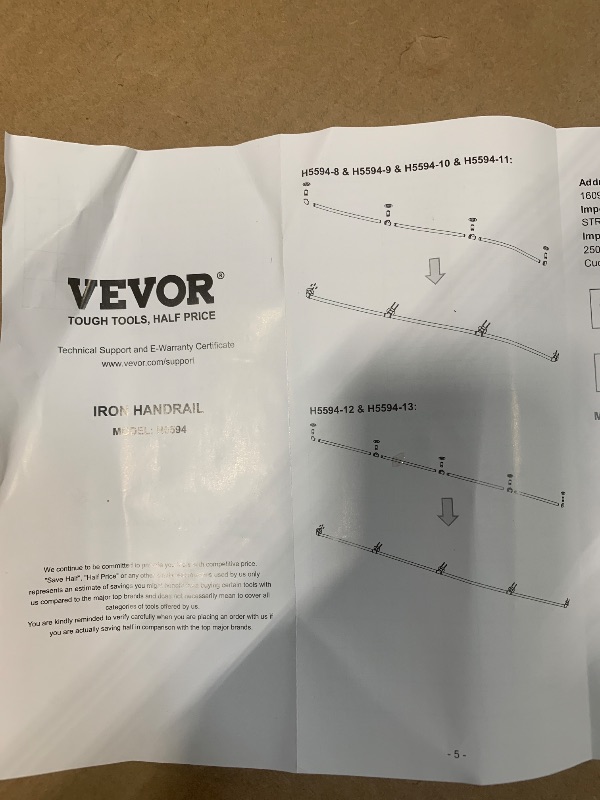 Photo 1 of ***SIMILAR***
VEVOR Wall Mounted Stair Handrail, 15ft Black Aluminum Staircase Handrail Indoor, 250lbs Load Capacity, Industrial Railing Hand Rail for Steps, Square Tube for Loft Porch Deck, 6 Sections