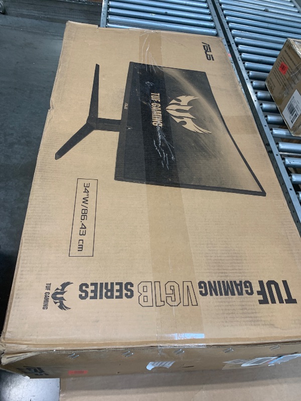 Photo 1 of ***DAMAGE***
***MISSING PARTS***
***FUNCTIONAL:NO***


ASUS VG34VQL1B TUF 34 Inch Curved Gaming Monitor - WQHD (3440x1440), 165Hz, 1ms, Extreme Low Motion Blur, FreeSync Premium, Eye Care, Height Adjustable, DisplayHDR 400, DisplayPort, HDMI, USB