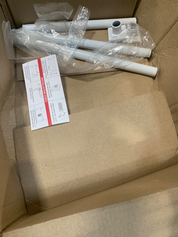 Photo 1 of ***WHITE***

Moen Brushed Nickel 72-inch Permanent Mount Adjustable Curved Shower Curtain Rod, Wall Mounted for Bathtub, CSR2164BN