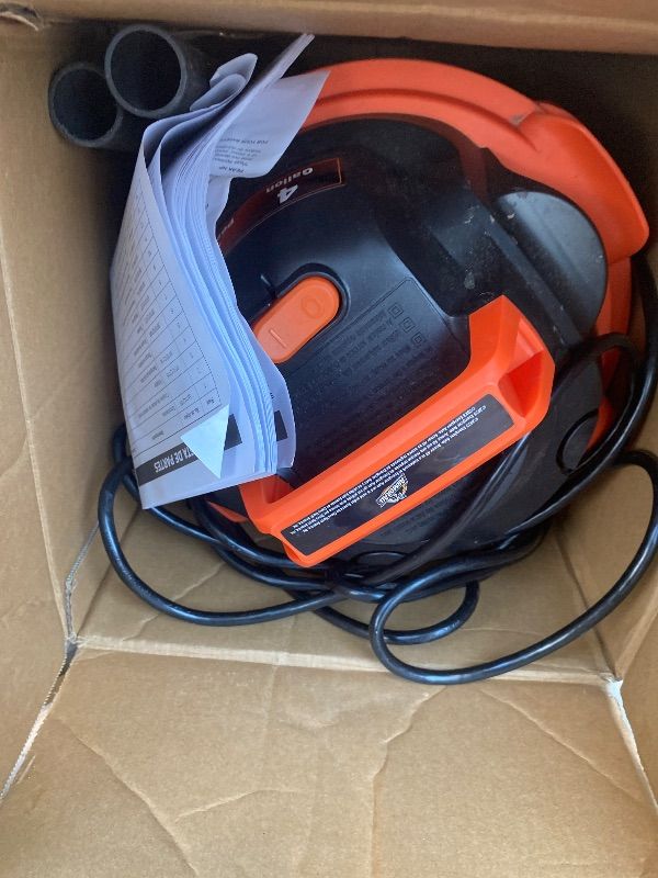 View 4 of **** MISSING EXTRA ATTACHMENTS **** **** Armor All VO405P 0901 4 Gallon Wet/Dry Vac 2.0 Peak HP Shop Vacuum with Nozzles & Brush,Black/Orange