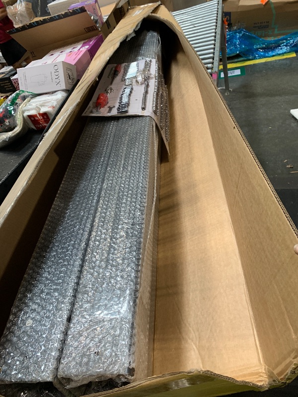 Photo 1 of **** PARTIAL SET 4 BEAMS AND SCREWS ******* 12' x 16' Louvered Pergola, Outdoor Pergola with Curtains & Netting, Metal Patio Pergola with Adjustable Louvers Roof and Gutter System, Metal Hardtop Gazebo for Patio, Deck, Garden, Yard, Dark Gray