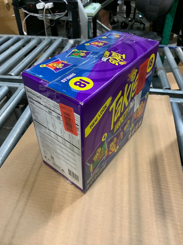 Photo 1 of ***** EXP JLUY 13 2026 ***** Takis 18 pc / 1 oz Variety Pack, Assorted Flavored Mixed Rolled Tortilla Chips – (5) Fuego, (5) Blue Heat, (4) Nitro, (4) Crunchy Fajitas