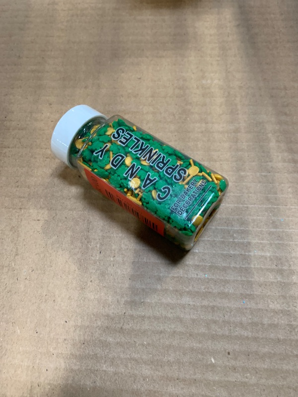 Photo 1 of **** EXP 12/27/2027 ***** St Patricks Day Sprinkles for Cake Decorating, 4.3oz Green Shamrock Sprinkles Mix Jimmies Confetti Round, Edible Baking Cupcake Cookie Decorations