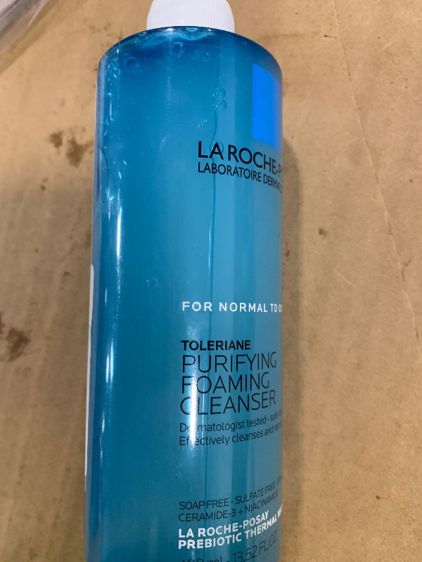 Photo 1 of ***THE LID IS BROKEN***La Roche-Posay Toleriane Purifying Foaming Facial Cleanser, Oil Free Face Wash for Women & Men with Niacinamide + Ceramides, Pore Cleanser Safe For Sensitive Skin, Won’t Dry Out Skin, Soap Free, 400ml