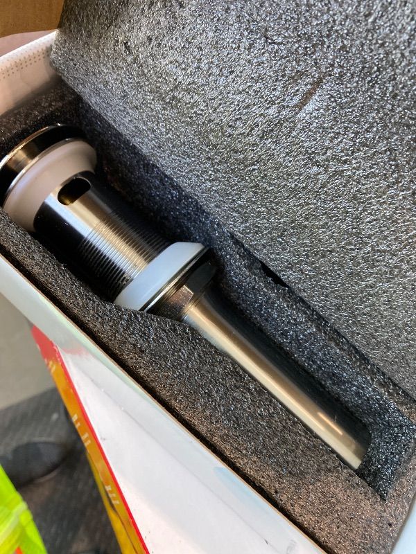 Photo 1 of **USED - MINOR DAMAGE**
Greenspring Bathroom Sink Drain with Overflow Vessel Vanity Pop Up Drain Assembly Stopper Lavatory Commercial Bath Brass Fits Bathroom Standard Sink Hole 1-1/2" to 1-3/4" Brushed Nickel, P05N