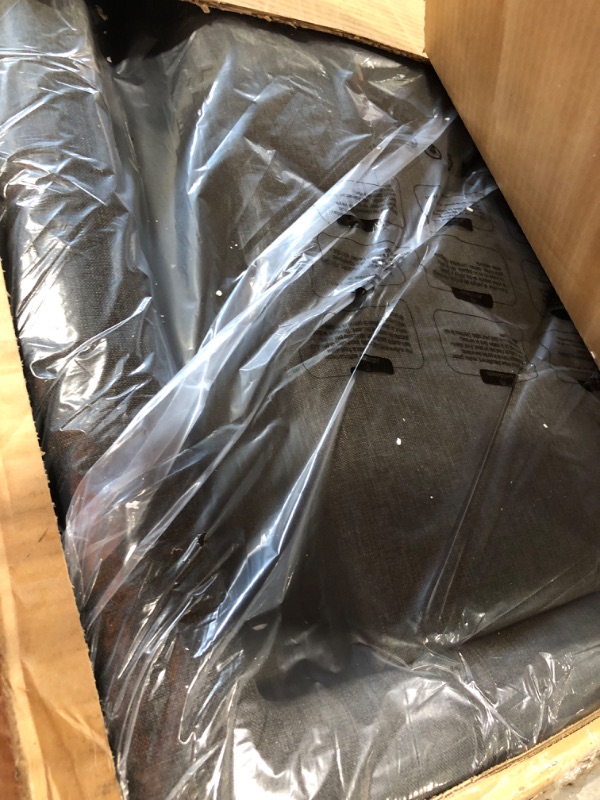 Photo 1 of **MISSING PARTS**
VASAGLE LED Bed Frame Twin Size, Twin Bed with Headboard and 4 Drawers, 1 USB Port and 1 Type C Port, Adjustable Upholstered Headboard 37.1/39.6 Inches, No Box Spring Needed, Dark Gray URMB823G71