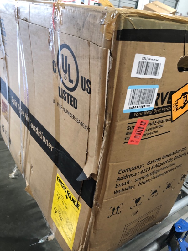 Photo 1 of ****PARTIAL SET- BOX 1/2 ONLY**** GarveeHome 12000 BTU Mini Split AC/Heating System, 19 SEER2 6-in-1 Inverter Split System Air Conditioners, Ductless Heat Pump Wall Mount AC Unit Cool Up to 750 Sq. Ft, Installation Kits, 115V