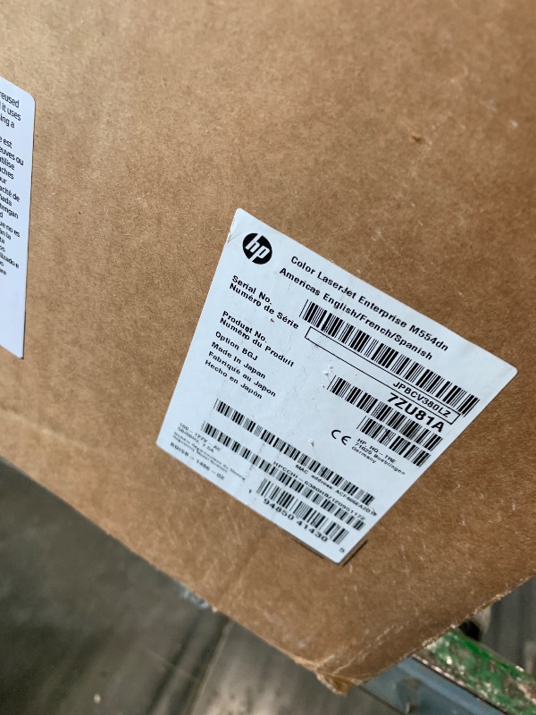 Photo 1 of ***AS IS ALL SALES FINAL NO RETURNS **HP Color LaserJet Enterprise M554dn Duplex Printer (7ZU81A)