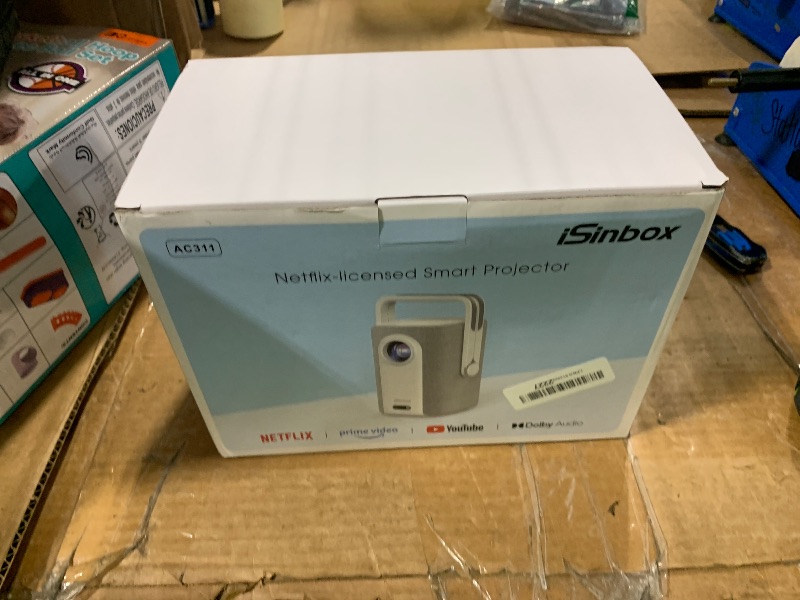 Photo 1 of [Short Throw/1200ANSI/Built in Apps] 4K Outdoor Projector with WiFi and Bluetooth, Auto Focus Projector with Dual-Mode Stand, Smart Portable Proyector with Netflix/YouTube/PrimeVideo & Dolby