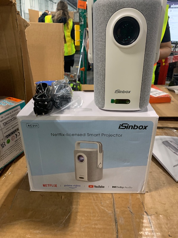Photo 1 of [Short Throw/1200ANSI/Built in Apps] 4K Outdoor Projector with WiFi and Bluetooth, Auto Focus Projector with Dual-Mode Stand, Smart Portable Proyector with Netflix/YouTube/PrimeVideo & Dolby