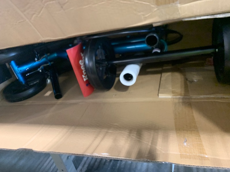 Photo 1 of ***DAMAGED TO TIRE (WILL NOT ROLL)*** KneeRover Economy Knee Scooter Steerable Knee Walker for Adults for Foot Surgery, Broken Ankle, Foot Injuries - Foldable Knee Rover Scooter for Broken Foot Injured Leg Crutch (Blue)