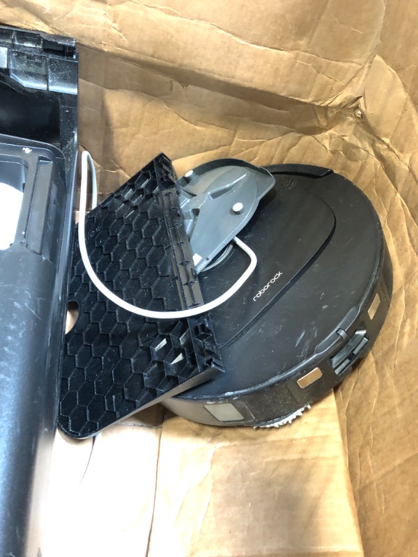 Photo 1 of ** VERY USED/ DAMAGE/ NO RETURNS** roborock Qrevo S5V Robot Vacuum and Mop, FlexiArm Edge Mopping, 12,000Pa Suction, Dual Zero-Tangle System, Smart Obstacle Avoidance, 10mm Mop Lifting, Auto Mop Washing&Drying, Self-Emptying&Refilling