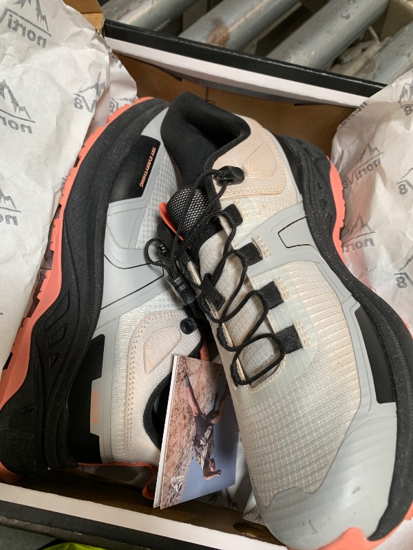 Photo 1 of ** DAMAGE MINOR** NORTIV 8 Women's Lightweight Hiking Shoes Quick Laces Outdoor Fashion Sneakers Gladiator,Size 7W,Grey Pink,SNHS239W