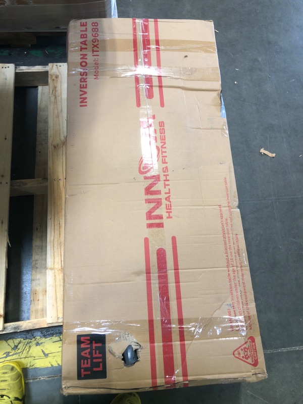 Photo 1 of ***FOR PARTS ONLY - MISSING PIECES/ NON FUNCTIONAL - AS IS NO RETURNS SALE FINAL*** Innova Health and Fitness Inversion Table with Adjustable Headrest, Reversible Ankle Holders, and 300 lb Weight Capacity - Premium