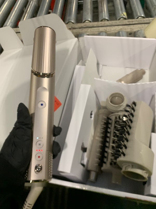 Photo 1 of ** TESTED FUNCTIONAL** Shark FlexStyle Air Styling & Drying System, Powerful Hair Dryer Brush & Multi-Styler with Auto-Wrap Curlers, Paddle Brush, Oval Brush, Concentrator Attachment, Stone, HD430
