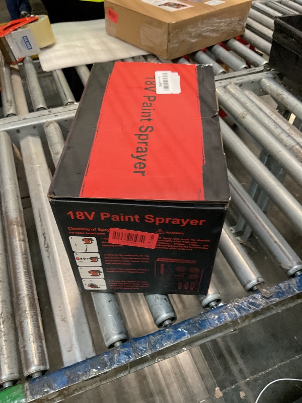 Photo 1 of ** VERY USED/ IT HAS PAINTING ** Cordless Paint Sprayer for Milwaukee 18V, HVLP Handheld Sprayers with 1200mL Capacity, 4 Copper Nozzles, Electric Spray Paint Gun for Cabinets, Furniture, Fence, Trim, House & More(Tool Only)