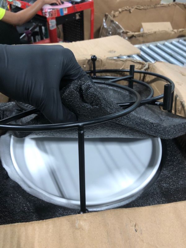 Photo 1 of ** sold as is no refund/return** see comments
Kanwone 3 Tiered Serving Stand with White Porcelain Plates, 10" Round Tray, Dessert Table Display Set, Black Metal Stand, Versatile & Durable