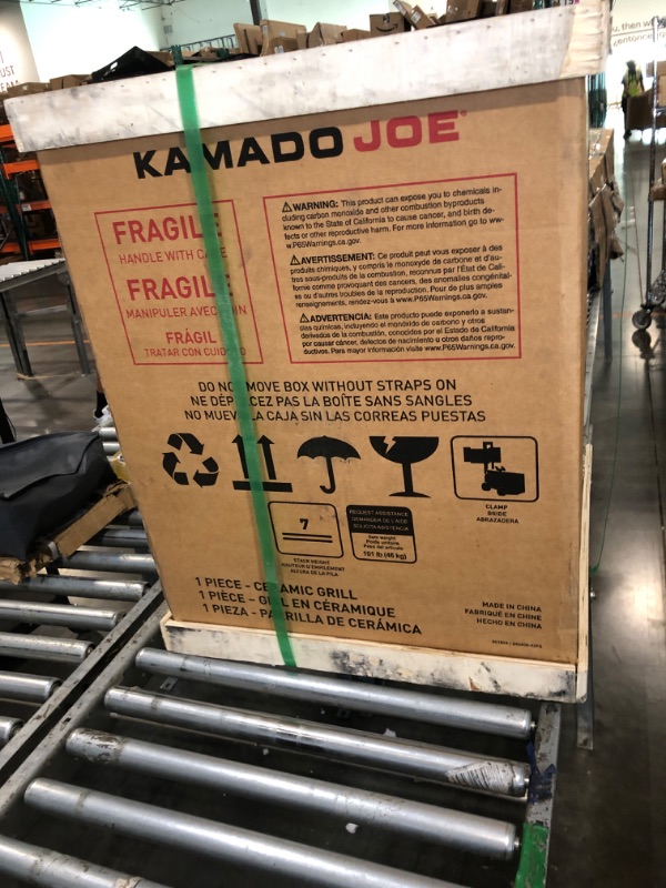 Photo 1 of *MISSING PARTS - see clerk notes*
Kamado Joe Joe Jr 13.5-inch Portable Ceramic Charcoal Grill with Grill Stand, Stainless Steel Cooking Grate, Heat Deflectors and Ash Tool in Red, Model KJ13RH