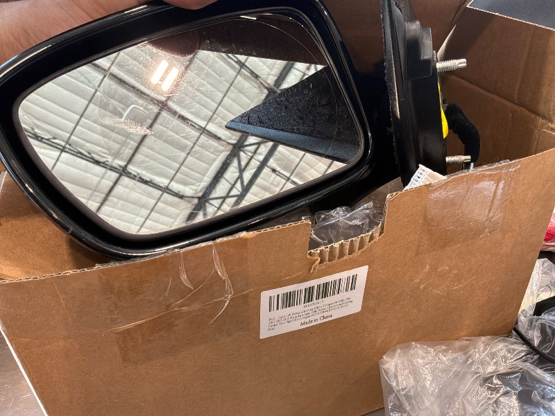 Photo 1 of [Scratches on Mirror] Lqito Left Driver side Door Mirror Compatible With 2011 2012 2013 2014 Hyundai Sonata With Power Glass Manual Folding Heated Turn Signal Black Replace#HY1320168 87610-3Q110 (7 Pins)