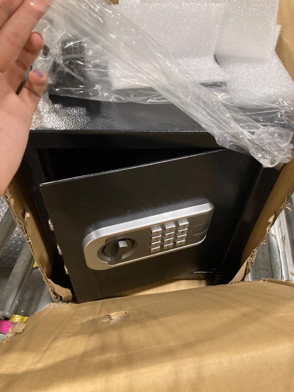 Photo 1 of [14.17" Tall]Safes for Home, 2.0 Cuft Security Safe Box with Fireproof Waterproof Money Bag, Home Safes with Electronic Keypad Spare Key, Smart Alert, Digital Safety Box for Document Valuables Jewelry