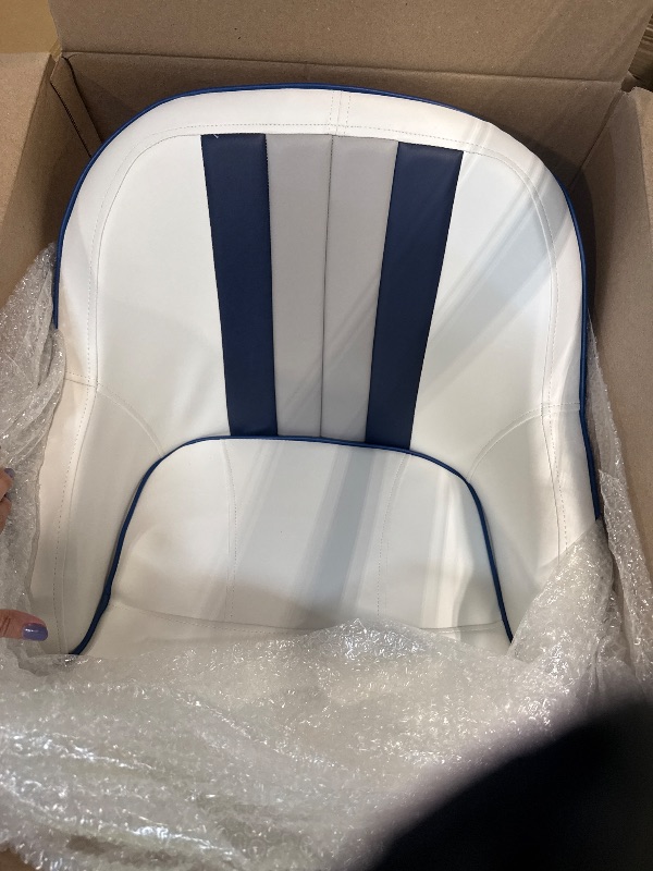 Photo 1 of ***SIMILAR**** Bucket Pontoon Boat Seat (White/Blue)