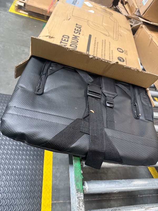 Photo 1 of **sold as is no refund/return** 
Seeutek Heated Stadium Seats for Bleachers, Portable Stadium Seats with Back Support, USB 3 Levels Bleacher Chairs with Back and Cushion, 5 Pockets Poldable Stadium Chairs for Sports Games,21in 1PC