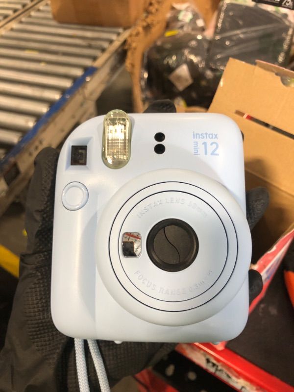 Photo 1 of [HEAVY DAMAGE NONFUNCTIONAL] Fujifilm Instax Mini 12 Instant Film Camera - Pastel Blue