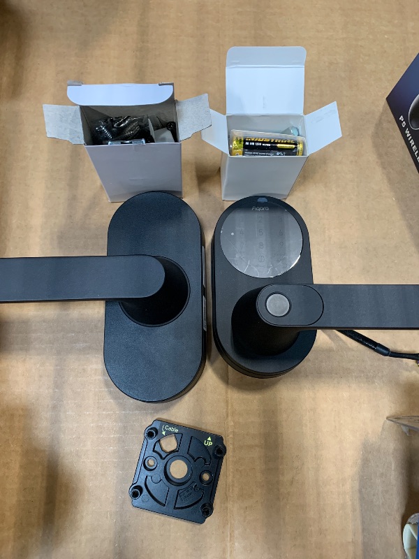 Photo 1 of [UNTESTED] Aqara Smart Lock U300 Upgraded Version, Fingerprint Keyless Entry Door Lock with Handle, Matter Over Thread, Apple Home Keys, Touchscreen Keypad, Smart Lever Lock Supports Homekit Alexa Google, Black