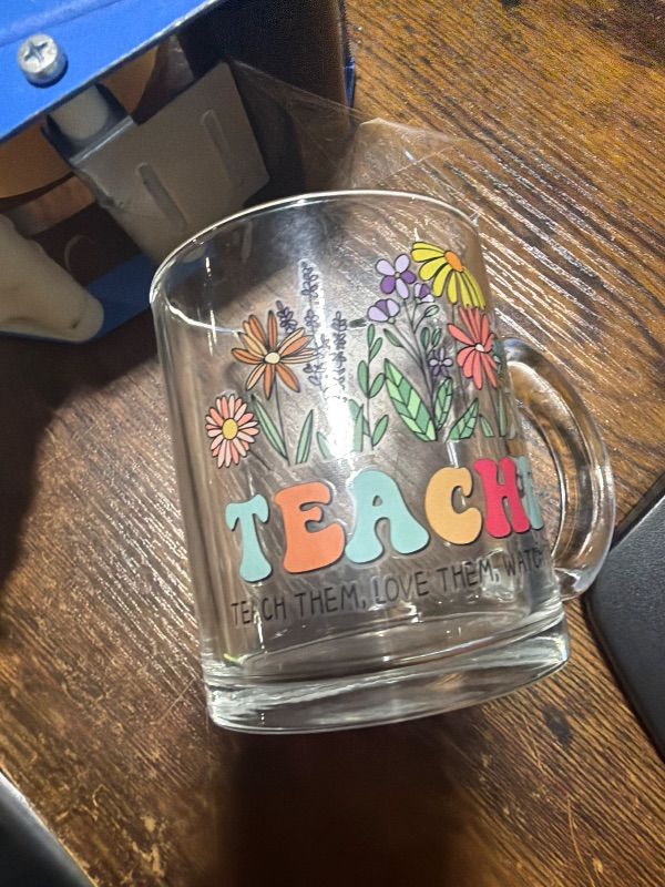 Photo 1 of **ONLY ONE**
3 Pcs 12oz Graduation Teacher Appreciation Glass Cup Gifts Helping Grow Glass Mugs with Handles Floral Ice Coffee Tea Cup End of Year Graduation Thank You Gifts for Teachers(Colorful,Wildflowers)