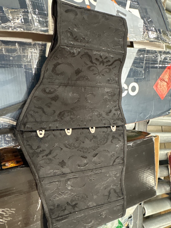 View 3 of *** CHECK ALL PHOTOS***. Scarlet Darkness Corset Belt for Women Fishbone Wide Waist Corset Pirate Belt Black Jacquard Size 10