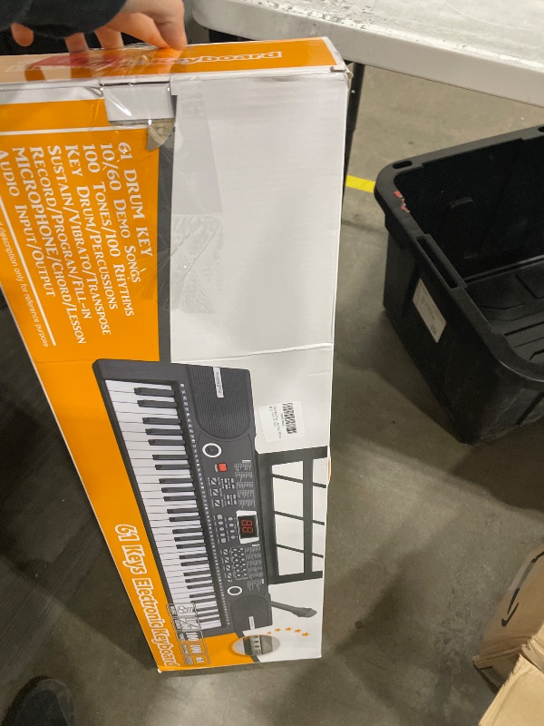 Photo 1 of **********MISSING POWER CORD AND MIC**************
61 Key Keyboard Piano, Portable Electronic Keyboard Piano for Beginners with Speakers, Microphone, Sheet Music Stand, 100 Voices, 100 Rhythms, Digital Music Keyboard for Teen
