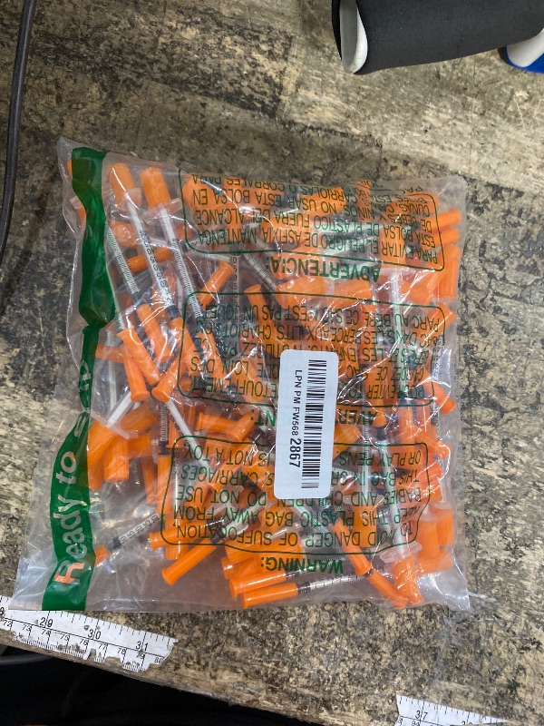 Photo 1 of 0.5ml Syringe with Cap, 29G 1/2-inch(12.7mm), Individually Packaged, 100-Pack Lab Syrings