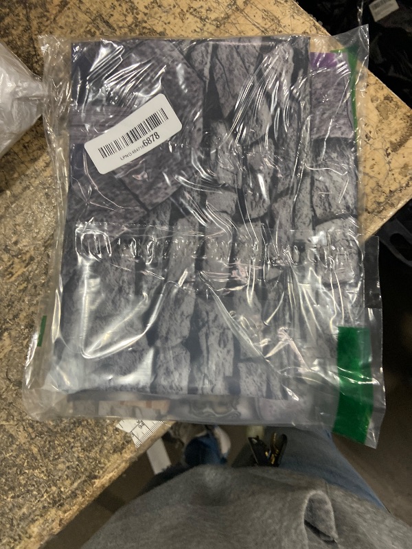 Photo 1 of 1 Pack Cobblestone Tablecloth Stone Printed Table Cover Medieval Table Decoration Plastic Tablecloth Stone Brick Tablecovers for Medieval Castle Knight Themed Party Supplies, 4.3 x 7.2 Feet