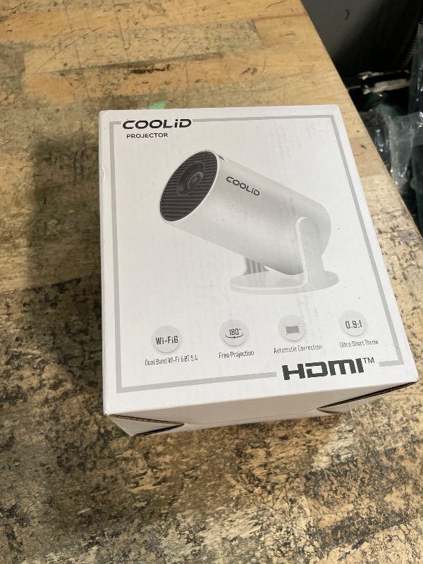 Photo 1 of [Built-in Apps & 2026 Upgraded] Mini Projector Support 4K 1080P Auto Keystone 180° Rotatable with WiFi 6 and Bluetooth 5.4, Projector Portable Compatibile with HDMI/TV Stick/Memory Stick/Laptop-White