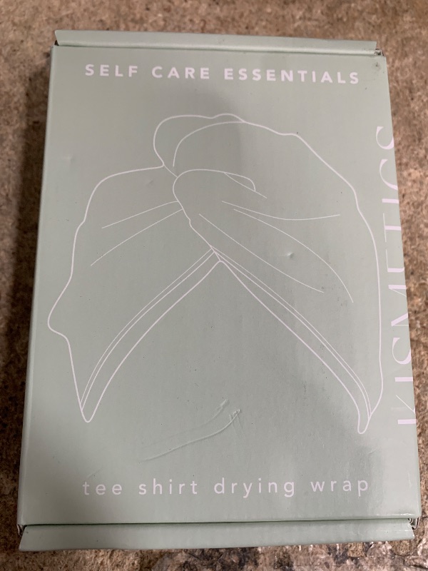 Photo 1 of **Only One**KISMETICS - 2 PCS Tee Shirt Drying Wrap, Frizz Free, Soft & Lightweight&Flexible, Hair Drying Turban, Gentle Drying Towel Wrap with Button, for Long Hair (Sage&Pink)