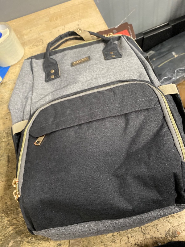 Photo 1 of ** ITEM RIPPED** GAIVP Diaper Bag Backpack for Women, Baby Bags for Girls,Diaper Bag with Changing Pad, and Insulated Pockets (Dark Grey +Light Grey)