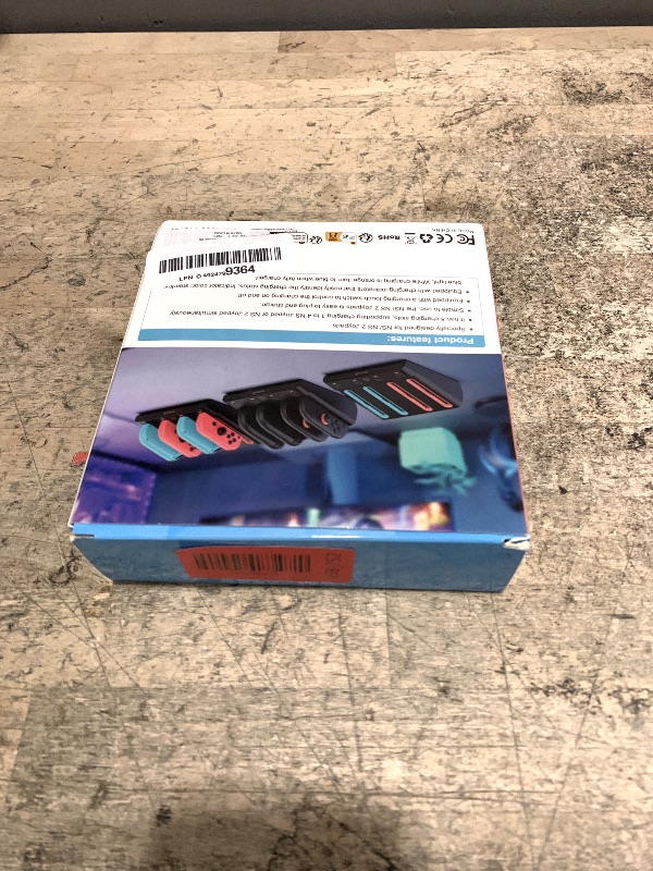 Photo 1 of [Switch 1/2 Compatible] FASTSNAIL 8-in-1 Charging Dock for Nintendo Switch 2 & 1/OLED for Joy-Con 2, Dual-Direction Magnetic Fast Controller Charger Station Stand for Joycon 2/Joycon 1 (Black)