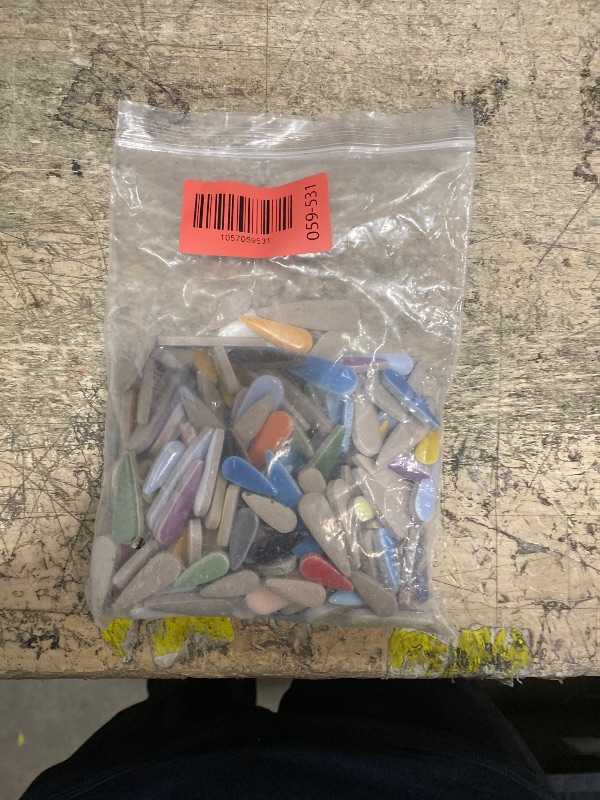 Photo 1 of 1.1lb Ceramic Mosaic Tiles,Mixed Colour Ceramic Mosaic Pieces for Crafts,Mosaic Tiles for Home Decoration or DIY Crafts,Mosaic Making Supplies (Long Raindrop Petal Shape)