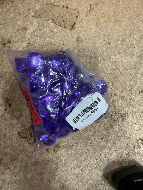Photo 1 of 100 PCS Acrylic Diamond Gems, Purple Acrylic Diamonds 1 Inch Acrylic Gemstones Vase Filler Fake Gems Plastic Gems for Home Table Scatters Party, Event, Wedding, Arts & Crafts, Birthday Decorations