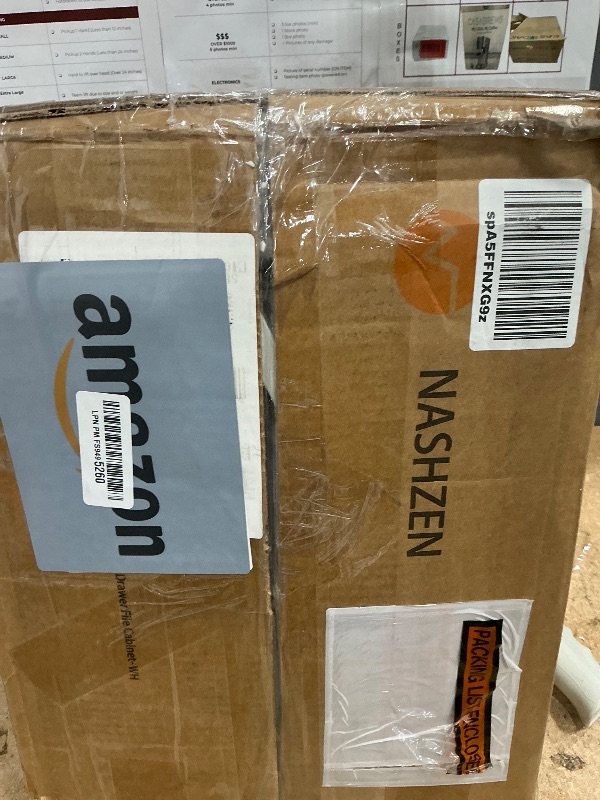 Photo 1 of **PARTS ONLY** NASHZEN File Cabinet Printer Stand, Fabric Mobile Filing Cabinet with 2 Storage Drawers, for Hanging A4, Letter Size File Folders, Open Shelf with Storage Bag and Hooks Home Office, White