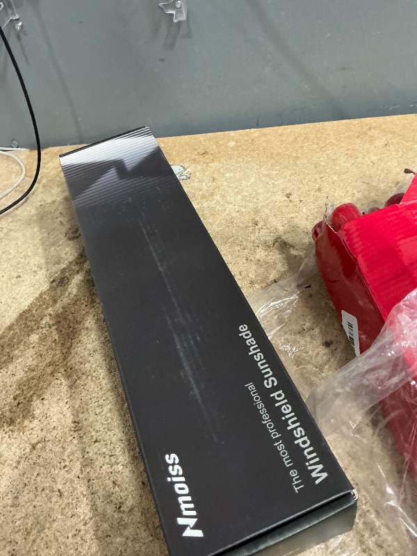 Photo 1 of [Upgraded] Nmoiss Windshield Sun Shade Umbrella - [Vinyl Coating Heat Shield] Protect Car from Sun Rays & Heat Damage Keep Cool and Protect Interior, Spring Structure Edge Medium 56" L x 31" W