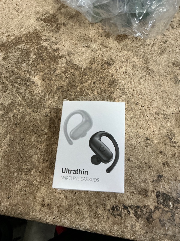 Photo 1 of ***ONLY LEFT EARBUD CHARGES*** kurdene Wireless Earbuds Bluetooth Headphones Sport,Over Ear Buds with Deep Bass Sound,60Hrs Playtime Earphones Redesigned Comfort Fit with Earhooks for Running,Meeting,Workout-Black