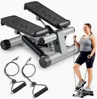 Photo 1 of *** FOR PARTS/ DAMAGED MONITOR / MISSING PIECES** Sunny Health & Fitness Mini Steppers for Exercise at Home, Stair Step Workout Machine with Resistance Bands, Full Body Cardio Equipment with Digital Monitor - No. 012 -S