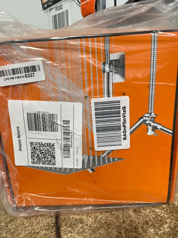 Photo 1 of 10 inch Rain Shower Head with Handheld Spray Stainless Steel, High Pressure Square Rainfall Showerhead Combo with 6 Handheld Sprayer, Detachable Shower Heads Waterfall Shower for Bathtub