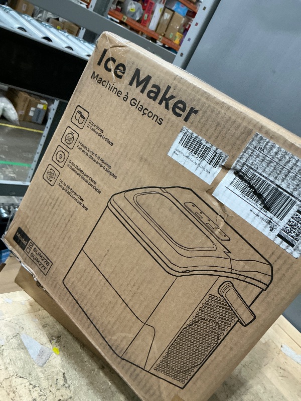 Photo 1 of ***PARTS ONLY*** HOMEZAY Ice Maker Countertop, 9 Cubes Ready in 6 Mins, 26 lbs per Day, Ice Machine with 2 Ice Sizes and Self-Cleaning, Portable Ice Maker with Handle for Home, Kitchen, Camping, RV, Office, Black