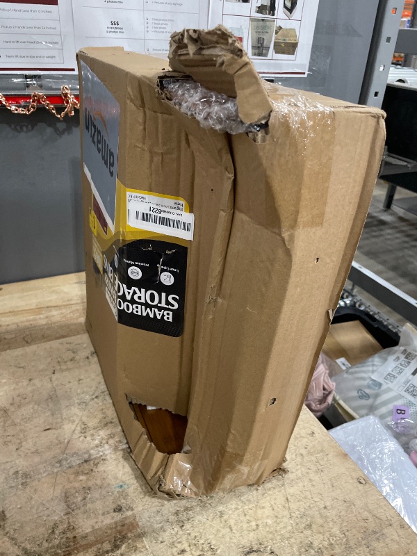 Photo 1 of [Upgraded] 2-tier Stackable Bamboo Pantry Storage Bins, Potato and Onion Storage Baskets with Handles, Removable Divider, Pantry Organizer Holder for Kitchen, Office, Cabinet, Fruit Storage (Walnut)