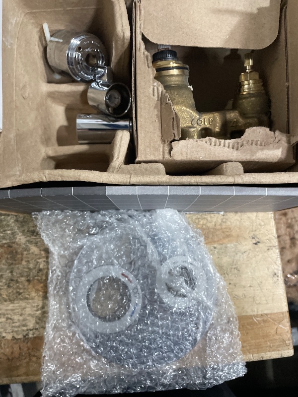 Photo 1 of ***********FOR PARTS ONLY- MISSING PARTS*************hansgrohe Ecostat Modern Thermostatic Shower Valve Trim with Temperature Control and Diverter in Chrome, 04231000